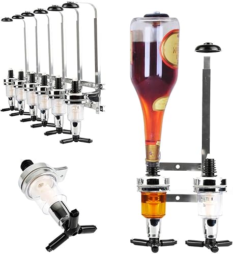 MUL-BOUTIQUE Support Distributeur Alcool,Distributeur Boisson Alcool,Porte Bouteille Mural,6 Bouteilles Bar Butler Distributeur - Nail Gallerys