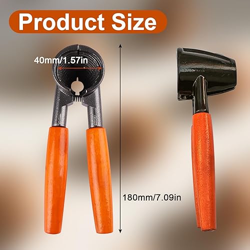 Jecdfs 1pcs Casse Noix sans Effort avec Manche en Bois élégant,Casse-Noisette Premium,pour Noix, Noisettes, Noix du Brésil - sans Écrasement du Noyau - Nail Gallerys