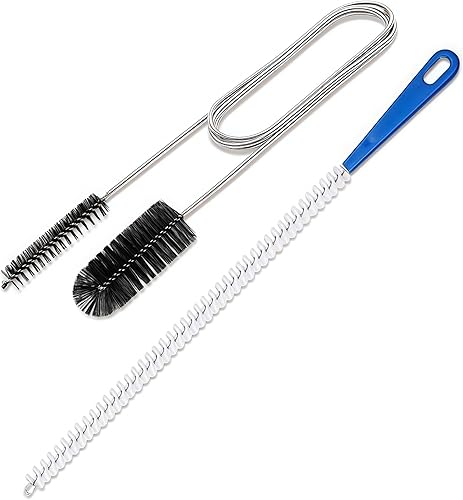 Lot de 2 déboucheurs en spirale - Double tête - Brosse flexible - Pour débouchage de canalisations - Spirale de vidange pour la cuisine et la douche - Nail Gallerys
