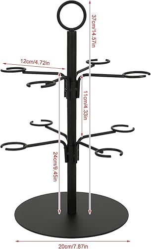 Yoviline Tour de boissons - Arbre de service pour cocktails, boissons, vin, 2 étages et 8 verres - Support en métal pour fêtes, mariages, pubs, fêtes de famille - Nail Gallerys