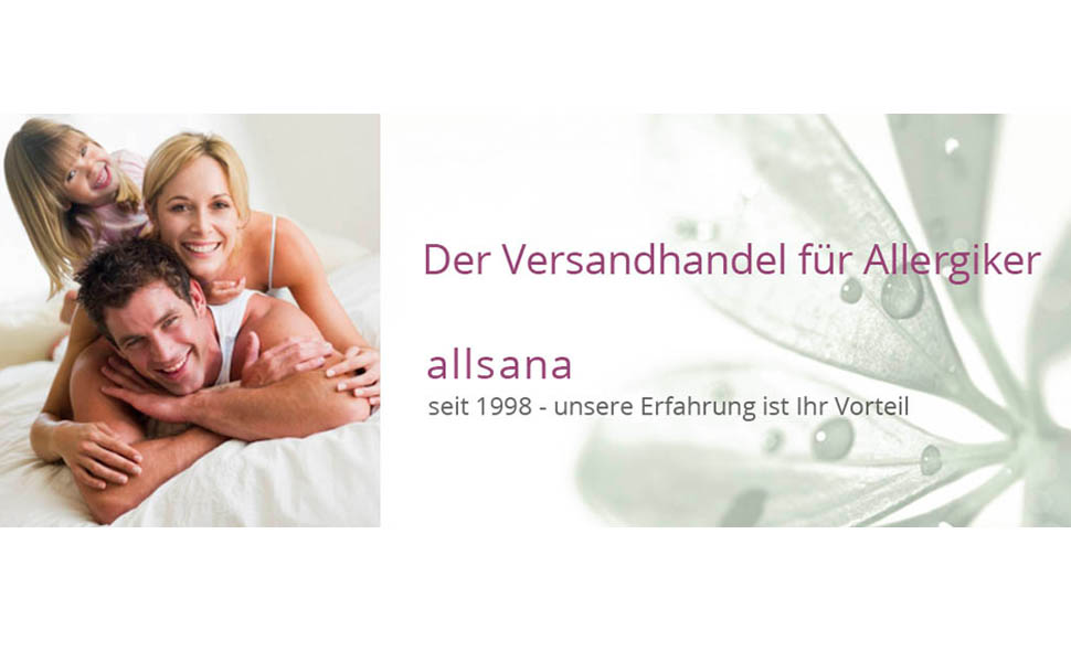 Allsana boutique en ligne pour les personnes souffrant d'allergies.