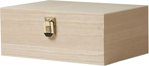 MÉGACRÉA Boite à thé en Bois 4 Compartiments 20 x 14 x 8 cm - Nail Gallerys