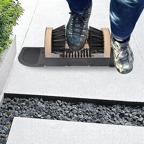 Zasdvn Grattoir à chaussures d'extérieur, grattoir à bottes d'extérieur, tapis de nettoyage robuste pour porte de porte, brosse de nettoyage pour bottes d'extérieur très résistante, nettoyeur de - Nail Gallerys