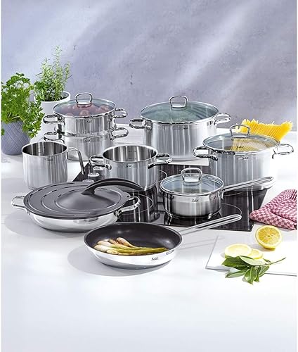 Silit Toskana 2109273608 Lot de 4 casseroles avec couvercle en verre Argenté - Nail Gallerys