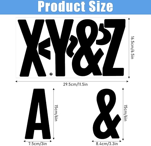 JJUNW Lot de 14 grandes lettres autocollantes - 15 cm - Lettres de l'alphabet - En vinyle imperméable - Pour bricolage, extérieur, posters, boîtes aux lettres, fenêtres - Nail Gallerys