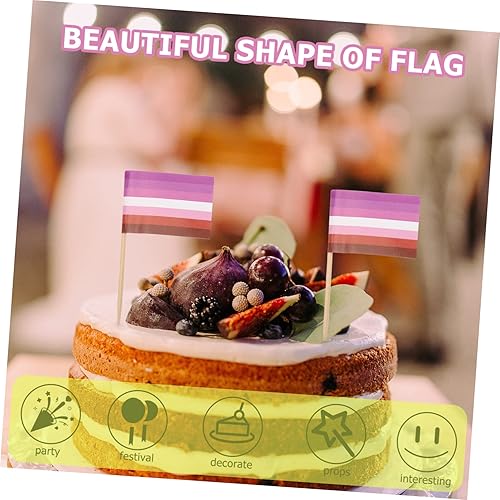 Cabilock 100pièces Drapeaux De Cure-dent Arc-Ciel Piques LGBT pour Décoration De Fruits Et Desserts Accessoires De Fête pour Événements Et Banquets - Nail Gallerys