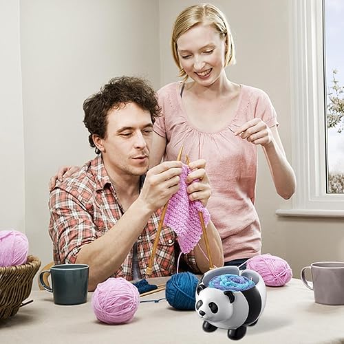 Porte-pelote de Laine - Porte-pelote de Laine en Forme d'animal - Bol à Tricoter Portable et Anti-nœuds, Bol à Laine en céramique, Organiseur de Laine Amusant - Nail Gallerys