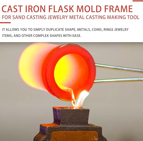 Lot de 2 cadres de moules en fonte pour moulage de bijoux en métal - Nail Gallerys