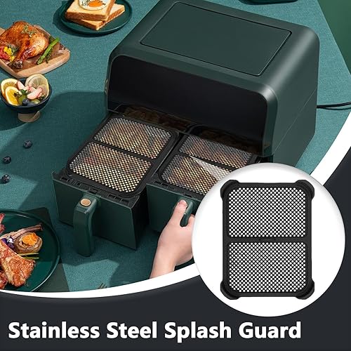 Écran anti-éclaboussures pour friteuse à air comprimé en acier inoxydable, accessoire de protection anti-rouille, protection de gril d'intérieur, outil de cuisine, facile à nettoyer - Nail Gallerys