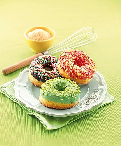 Silikomart 26.170.71.0063 SF170 Moule Forme Beignet 6 Cavités Silicone Orange - Nail Gallerys