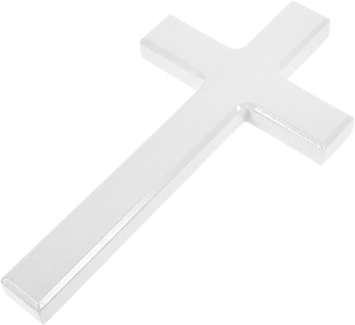 Cabilock Décoration de paroi en bois massif Mur crucifix blanc décor antique saint décoration maison art mural artcross en croix traverser la décoration intérieure blanche - Nail Gallerys