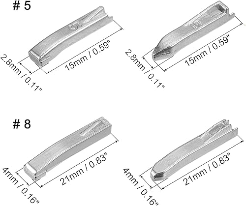 QUARKZMAN Kits de Loquets de Réparation de Fermeture Éclair à Double Ouverture, Broches d'Insertion #3#5 pour Veste et Manteau, Fermetures Éclair (Noir Métallique, 10 Pièces) - Nail Gallerys