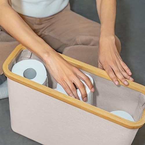 Babominimer Panier de Rangement pour Papier Toilette avec Couvercle - Support et Boîte pour Rouleaux - Nail Gallerys