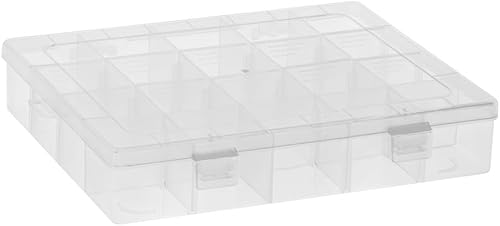 ideen mit herz Boîte de rangement pour petites pièces | 20 compartiments de 4 x 4 cm | Dimensions totales : 20,8 x 16,9 x 4 cm | idéale pour les travaux manuels, les perles - Nail Gallerys