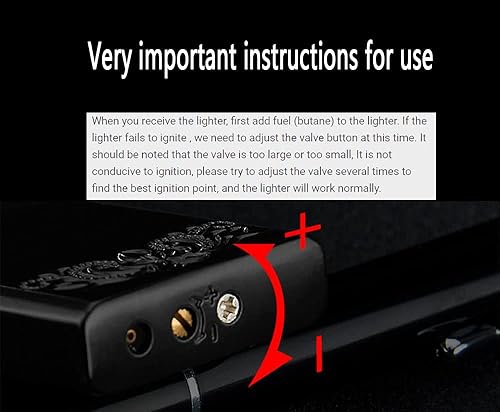 (Vendu sans gaz) - Briquet portable coupe-vent rechargeable au gaz butane - Flamme rouge réglable - Nail Gallerys