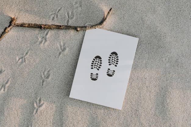 Stemplino® Mini tampon – Motif : empreinte de chaussure – 12 mm de diamètre – Tampon en bois lutin – Accessoire de lutin avec empreinte de chaussures - Nail Gallerys