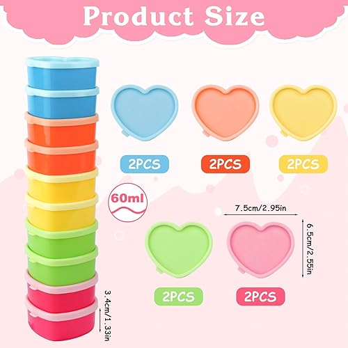 TAIXING 10 Pièces Petite Boite Plastique en Carrées avec Couvercle, 5 Couleurs Mini Boite Plastique, Boite Alimentaire Plastique pour Sauces, Dips, Épices, Yaourt, Vinaigrettes et Houmous - Nail Gallerys