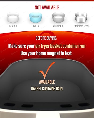 WM infinite Boucle magnétique en silicone pour friteuse à air comprimé 2 pour maintenir les doublures en papier parchemin, empêcher la doublure en papier jetable de couvrir les aliments et de toucher - Nail Gallerys