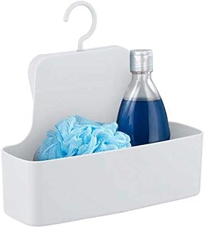 WENKO Serviteur de douche Barcelona blanc - Tablette de rangement de douche, panier mural, absolument incassable, Plastique (TPE), 26 x 24 x 9 cm, Blanc - Nail Gallerys
