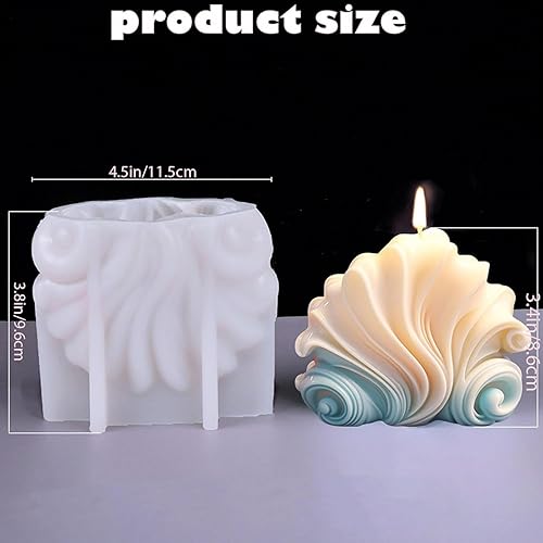 Moule Bougie Moule à Bougie en Forme de Coquille Moule à bougies en silicone 3D Moule à Bougies de Qualité Alimentaire Moule Bougie Silicone，pour Bougie pour Anniversaire Saint Valentin Décorer - Nail Gallerys