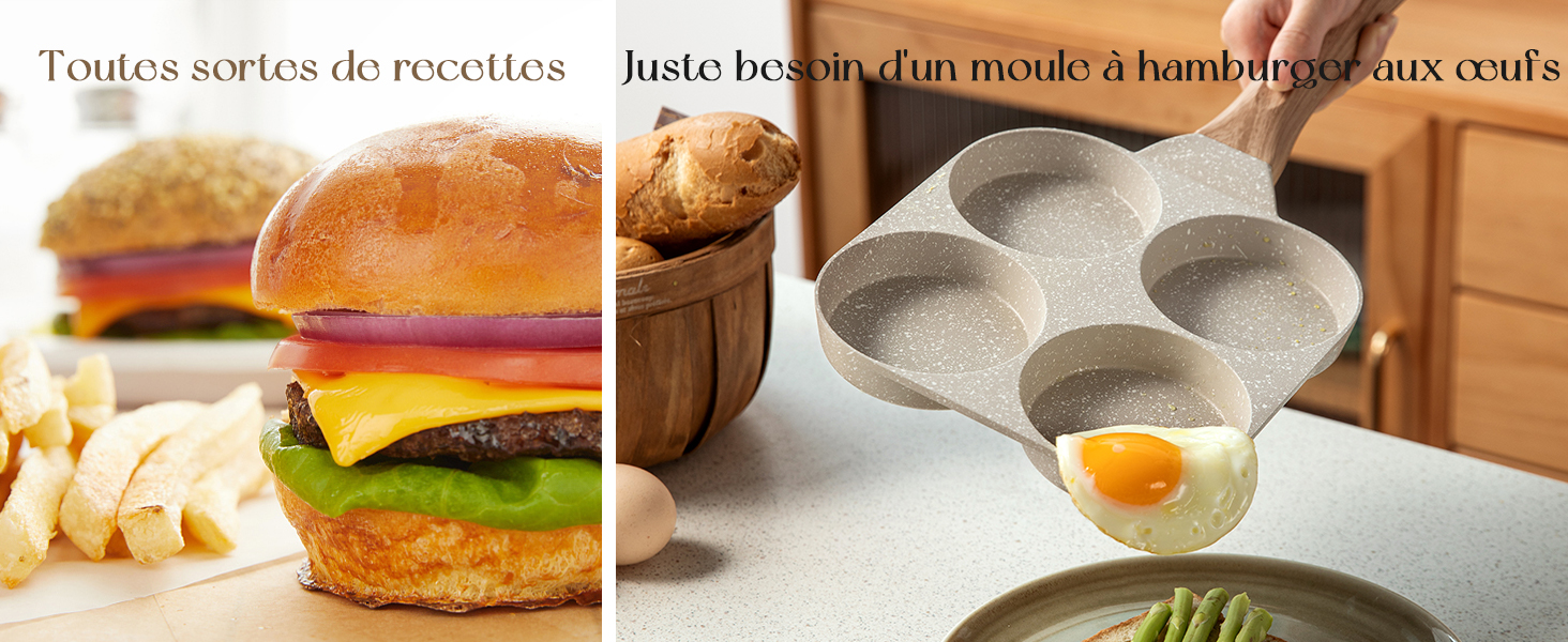 CAROTE Poêle à 4 Emplacements