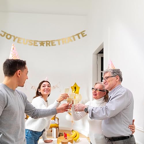 STC Accessoires de Fêtes/Guirlande Joyeuse Retraite/Dimensions : 300 x 15,7 cm - Nail Gallerys