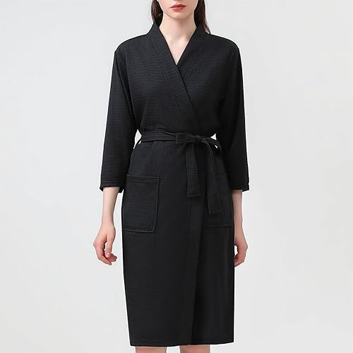 Allence Mode Femme Robe de Chambre Peignoir Velours Hiver Longue Peignoir de Bain Douce Microfibre Robe de Nuit - Nail Gallerys