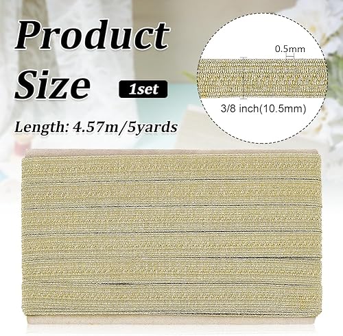 FINGERINSPIRE 5m Large en Galon de Métal Militaire Navajo de 10.5mm de Large Galon de Couture Métallique Blanc en Polyester Galon de Galon Décoratif en Polyester pour Décoration de Badge de Manchette - Nail Gallerys