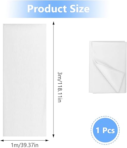 300x100 cm Entoilage Thermocollant Couture, 55 g/m² Tissu Thermocollant Couture, Entoilage Fusible Non Tissé, Tissu D'interface Thermocollant Blanc, pour Couture, Renforcement des Vêtements - Nail Gallerys