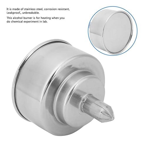 Lampe d'alcool, laboratoire anti-explosion portatif 200ml en acier inoxydable de brûleur d'alcool, laboratoire de brûleur de lampe d'alcool - Nail Gallerys