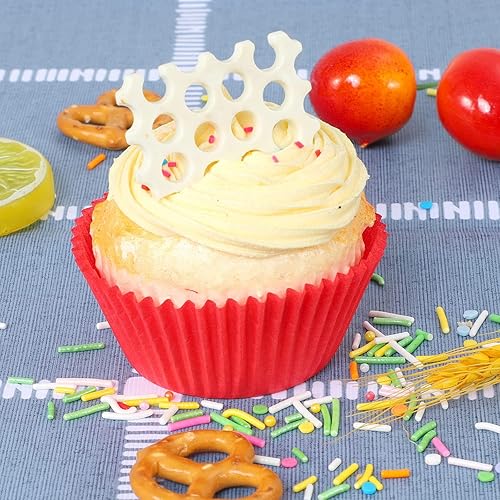 Lot de 200 mini caissettes à cupcakes rouges en papier pour muffins, gâteaux, cupcakes, pour Saint-Valentin, mariage, fête d'anniversaire, décoration de gâteau - Nail Gallerys