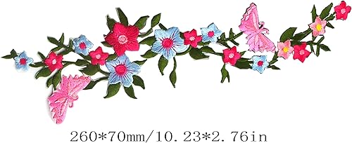 WANLIAN Autocollant de patch de 2 pcs, jolie papeterie de broderie Numéro pour t-shirt Jeans Sacs à linge,Patchs brodés fleurs bricolage Appliques Patch - Nail Gallerys