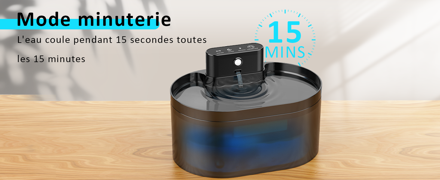 Fontaine à eau sans fil pour chat