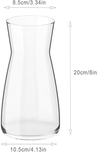 DARENYI Vase en Verre Transparent Bombé - Décoratif pour Maison, Salon, Bureau, Cuisine, Table - Ornement - Nail Gallerys