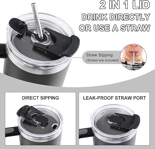 ZAKVOP 2 en 1 Couvercle pour Mug Isotherme 1200ml - Nail Gallerys