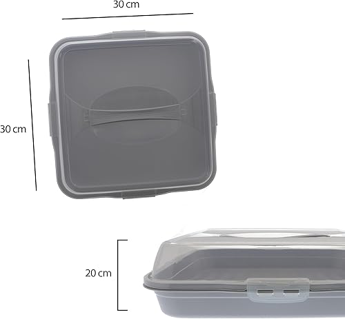 Premium Kitchen I Boîte à gâteau I Boîte à gâteau carrée 36 cm I Passe au lave-vaisselle - Nail Gallerys