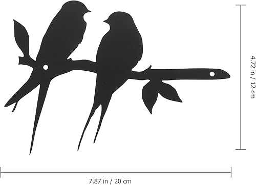 Happyyami Oiseaux sur La Branche Métal Art Décoration Murale Fer Oiseau Sculpture Murale en Métal Oiseau Art Décor Mûr pour Intérieur Extérieurs pour La Maison Jardin - Nail Gallerys