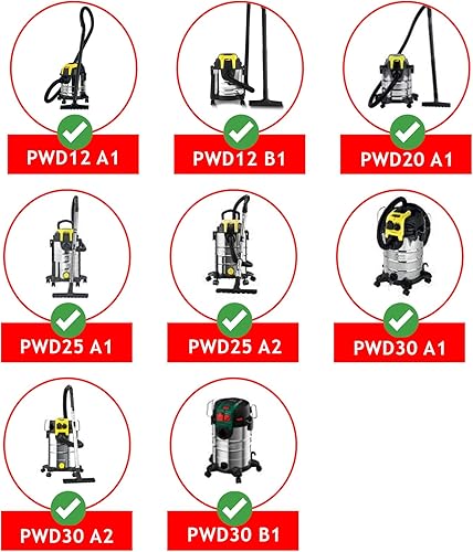 SPARES2GO Filtre cartouche pour aspirateur Parkside PWD12 PWD20 PWD25 PWD30 PWD35 A1 A2 B1 - Nail Gallerys