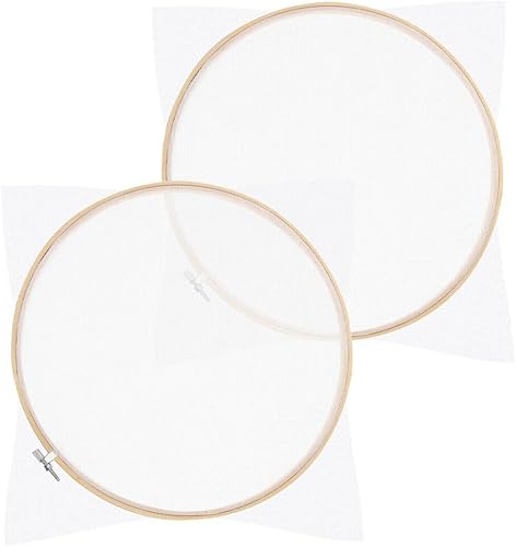 Cabilock Kit D'écran De Fabrication De Papier Rond En Bois 2 Pièces Cadre De Moule Avec Maille Pour Bricolage Fabrication Artisanale De Papier (30Cm) - Nail Gallerys