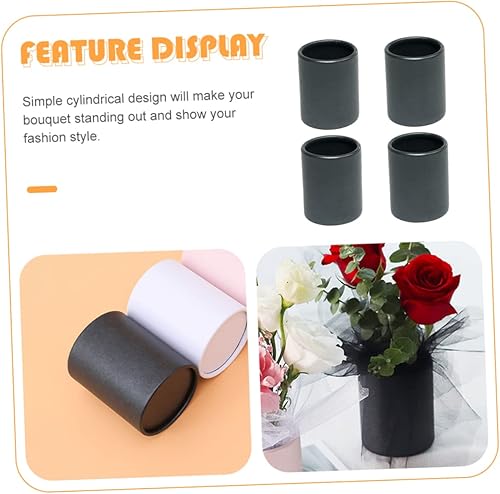 VILLFUL Boîtes Pour Compositions Vase Rond En Papier Petit Seau Avec Anse Pour Fleurs - Nail Gallerys