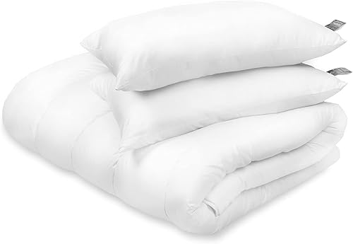 FAM Home Oreiller 50x60 Lot de 2 Anti Acarien I Coussin Rectangulaire Moelleux Microfibre Douces Hypoallergenique Entretien Facile - Nail Gallerys