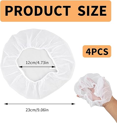 4 Pièces Couvercles Alimentaires en Tissu avec Élastique, Couvercle Alimentaire en Gaze Élastique Ajustable, Housse de Fermentation Anti-Odeur, Couvre Plat Réutilisable Lavable et Durable - Nail Gallerys