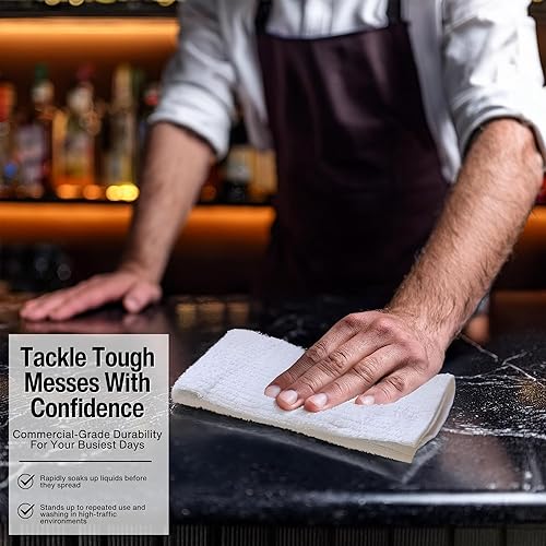 Living Fashions Torchons de Nettoyage 100% Coton, lavables en Machine, lavettes pour Surfaces de Cuisine, Paquet de 12, Blanc - Nail Gallerys