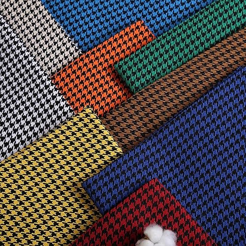 Tissu classique en polycoton motif pied-de-poule pour confection de sacs, housse de coussin, décoration de table de jardin - Nail Gallerys