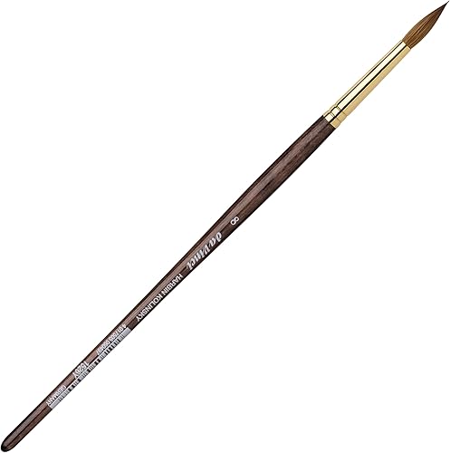 Da Vinci Série 1526y Brosse de Couleur à l'eau, 8, Harbin-kolinsky martre Rouge Cheveux, Noir, 23 x 0.47 x 30 cm - Nail Gallerys