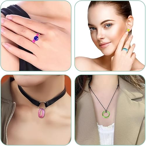 SENHAI Lot de 3 moules à bagues en résine époxy, moules en silicone pour bijoux en diamant avec visage rond et losange de différentes tailles pour fabrication de pendentifs et travaux manuels - Nail Gallerys