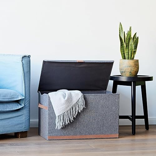 LOVE IT STORE IT - Premium - Boite de rangement avec couvercle - Coffre - Extra large - 90 L - Gris - 62x37,5x39cm - Nail Gallerys