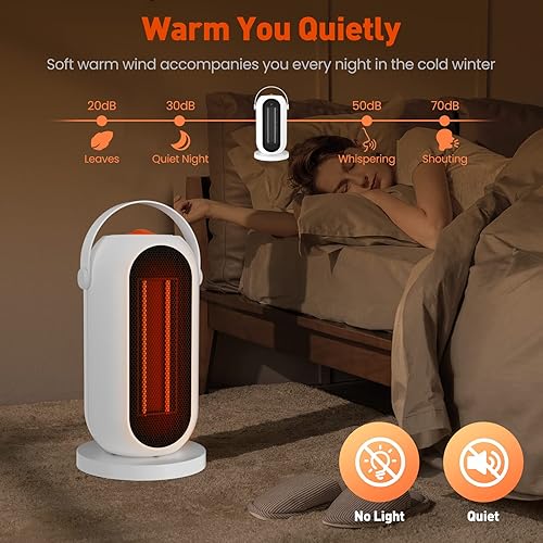 Chauffage Soufflant, Radiateur Soufflant Électrique PTC 750/1500W, Oscillation à 90°, Protection Contre Surchauffe & Anti-Basculement, 2 Modes de Chauffage + Ventilateur, Salle de Bain Maison Bureau - Nail Gallerys
