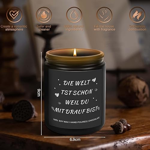 Sprifityy Bougies Parfumées pour Hommes,3 Pièces Bougies D'Aromathérapie en Cire de Soja Parfumée Naturelle pour Noël,Mariage,Cadeaux pour la Fête des Pères,avec des Arômes de café,biscuits,chocolat - Nail Gallerys