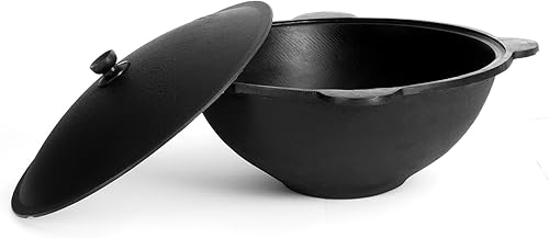 Kazan Chaudron en fonte 10 l, casserole Kazan en fonte, pot en fonte, 10 l, 10 l - Nail Gallerys